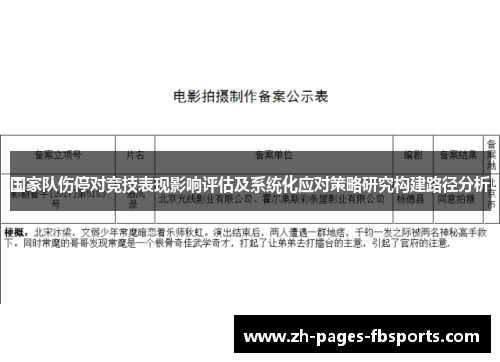 国家队伤停对竞技表现影响评估及系统化应对策略研究构建路径分析